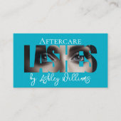 Moderne typografie "LASHES" door nazorg Visitekaartje (Voorkant)