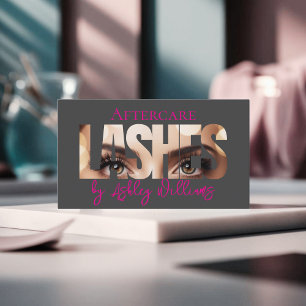 Moderne typografie "LASHES" door nazorg Visitekaartje