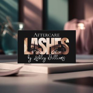 Moderne typografie "LASHES" door nazorg Visitekaartje