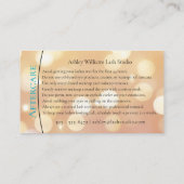 Moderne typografie "LASHES" door nazorg Visitekaartje (Achterkant)