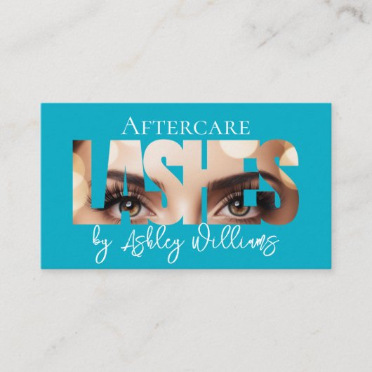 Moderne typografie "LASHES" door nazorg Visitekaartje (Voorkant)