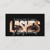 Moderne typografie "LASHES" van de kunstenaar Klantenkaartje (Voorkant)