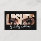 Moderne typografie "LASHES" van de kunstenaar Visitekaartje (Voorkant)