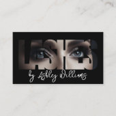 Moderne typografie "LASHES" van de kunstenaar Visitekaartje (Voorkant)