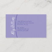 Moderne typografie "LASHES" van de kunstenaar Visitekaartje (Achterkant)