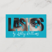 Moderne typografie "LASHES" van de kunstenaar Visitekaartje (Voorkant)