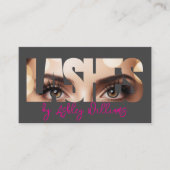 Moderne typografie "LASHES" van de kunstenaar Visitekaartje (Voorkant)
