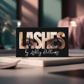 Moderne typografie "LASHES" van de kunstenaar Visitekaartje