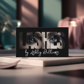 Moderne typografie "LASHES" van de kunstenaar Visitekaartje