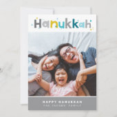 MODERNE TYPOGRAFIE leuk kleurrijk fotoportret Feestdagenkaart (Voorkant)