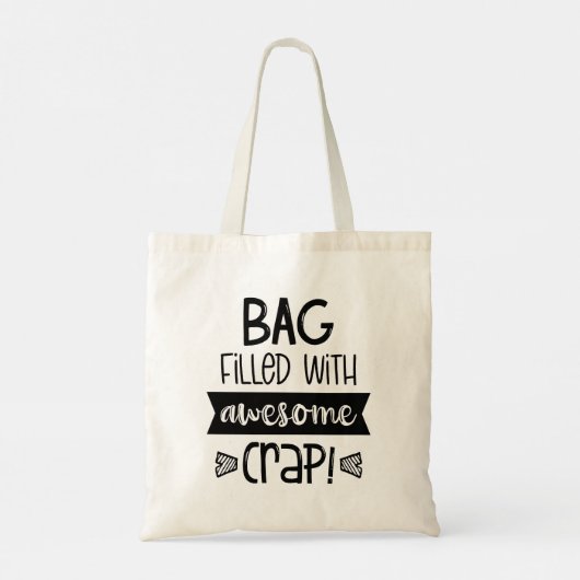 Moderne typografie leuke citaten tote bag (Achterkant)