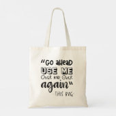 Moderne typografie leuke citaten tote bag (Achterkant)