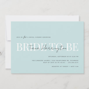 Moderne typografie   Lichtblauw Vrijgezellenfeest Kaart