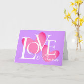 Moderne Typografie Liefde en Bedankt Tekstontwerp Kaart (Gele Bloem)