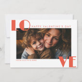 Moderne typografie LIEFDE gelukkige Valentijnsdag  Feestdagenkaart (Voorkant)