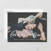 Moderne typografie Liefde is geduldige update Briefkaart (Voorkant / Achterkant)