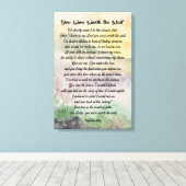 Moderne typografie Liefdesgedicht Canvasprint met Canvas Afdruk (Insitu (Houten vloer))