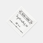 Moderne typografie,  lijst bruiloft servet (Hoek)