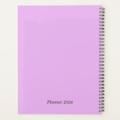 Moderne typografie Lila Paarse gepersonaliseerde Planner (Achterkant)