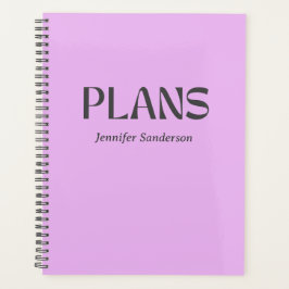 Moderne typografie Lila Paarse gepersonaliseerde Planner