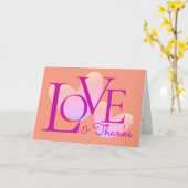 Moderne Typografie Love and Bedankt Text Design Ka Kaart (Gele Bloem)