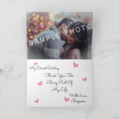 Moderne Typografie Love and Bedankt Text Design Ka Kaart (Binnen)