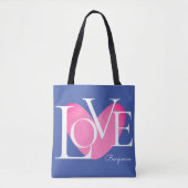 Moderne Typografie LOVE Text Design Tote Bag (Voorkant)
