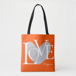 Moderne Typografie LOVE Text Design Tote Bag
