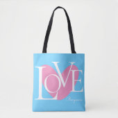 Moderne Typografie LOVE Text Design Tote Bag (Voorkant)