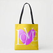 Moderne Typografie LOVE Text Design Tote Bag (Voorkant)