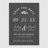 Moderne Typografie Magnetische Save the Date Kaart (Voorkant)