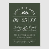 Moderne Typografie Magnetische Save the Date Kaart (Voorkant)
