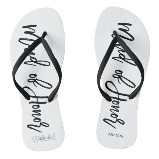Moderne Typografie "Maid of Honor" Teenslippers (Voetbed)