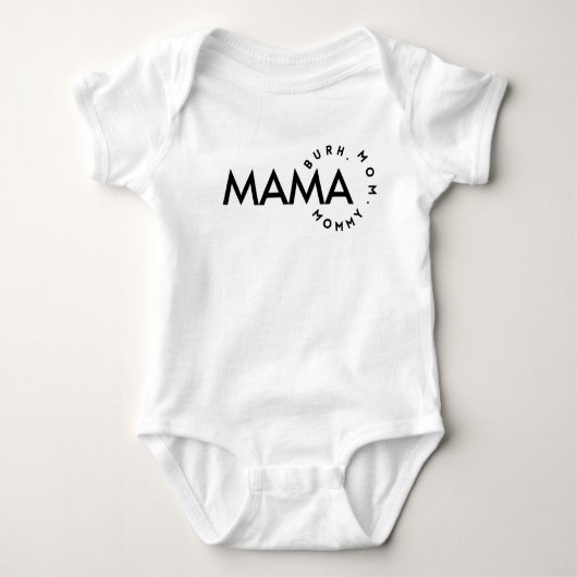 Moderne Typografie Mama Bruh Bodysuit (Voorkant)