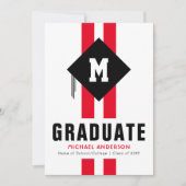 Moderne typografie Mannelijk Afstuderen Aankondiging (Voorkant)