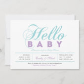 Moderne typografie Meisje Baby Shower, Strooigoed Kaart (Voorkant)