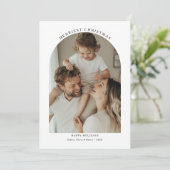 Moderne Typografie Merriest Christmas Arch Foto Feestdagenkaart (Staand voorkant)