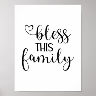 Moderne typografie met dit gezinscitaat poster