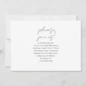 Moderne typografie met foto-Baby shower Kaart (Achterkant)