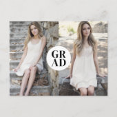 Moderne typografie met gouden stippen 3 foto afstu aankondigingskaart (Voorkant)