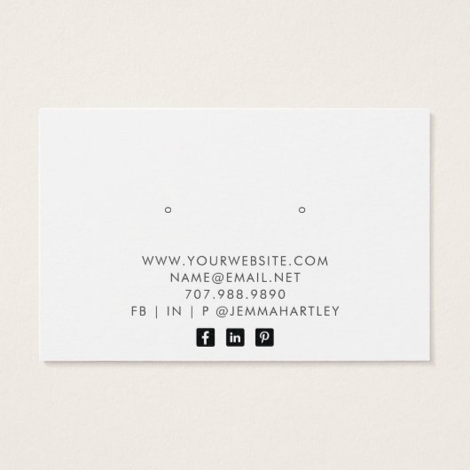 Moderne typografie met juwelen-display Kaart (Achterkant)