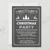 Moderne typografie met krijtbord kerstfeest kaart (Voorkant)