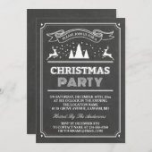 Moderne typografie met krijtbord kerstfeest kaart (Voorkant / Achterkant)