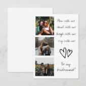 Moderne typografie: mijn bruidsmeisje voorstel (Voorkant / Achterkant)