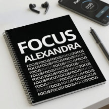 Moderne typografie mindset journaal zwart wit