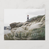 Moderne typografie minimale foto zwart-wit aankondigingskaart (Voorkant)