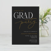 Moderne Typografie Minimalistisch Afstudeerder Par Kaart (Staand voorkant)