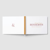 Moderne typografie minimalistisch valhuwelijk gastenboek (Volledig)