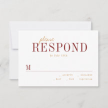 Moderne typografie minimalistisch valhuwelijk RSVP