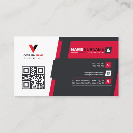 Moderne typografie minimalistisch visitekaartje (Achterkant)